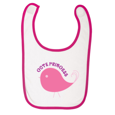 Σαλιάρα Μωρού για Κορτσάκια, Πριγκίπισσα με Πουλάκι