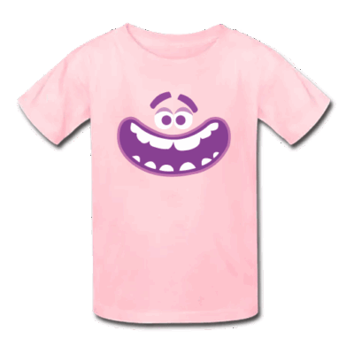 Ροζ Παιδικό Μπλουζάκι με Μωβ Φατσούλα