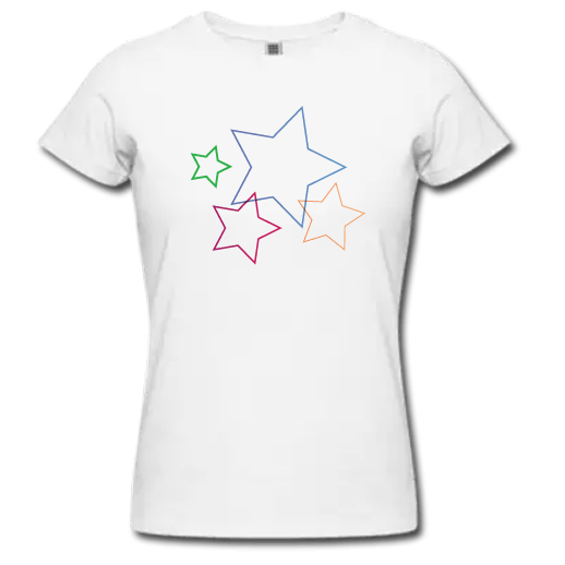 Λευκό T-shirt με Αστεράκια
