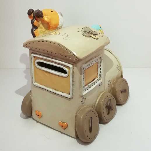 Πήλινος Κουμπαράς με Καμηλοπάρδαλη με Ευχές, Ημερομηνία, Όνομα - Image 3