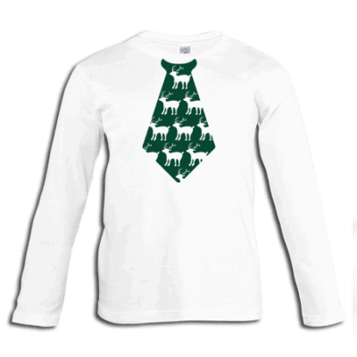 Φούτερ Χριστουγεννιάτικο με Στάμπα Γραβάτα με Τάρανδους