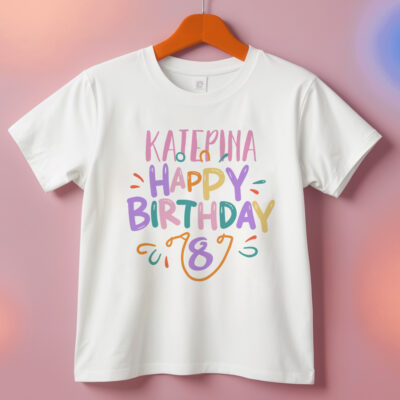 Μακό Παιδικό Happy Birthday με Ηλικία, Όνομα