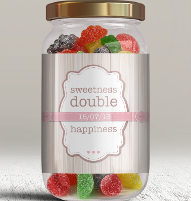 Βαζάκι με Καραμέλες, Δώρο για Νεογέννητα Δίδυμα