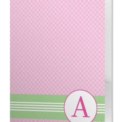 Α4 Ντοσιέ με Αυτιά, Μονόγραμμα Αρχικό Γράμμα Όνόματος