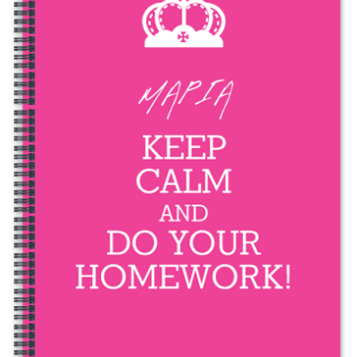 Τετράδιο Α4 Σπιράλ για Κορίτσια, Keep Calm and…