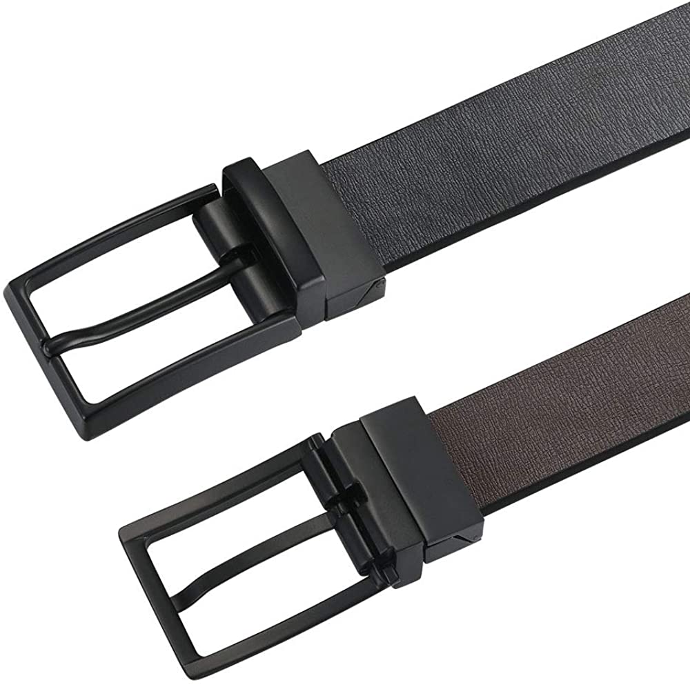 Διπλής όψης δερμάτινη ζώνη ανδρική, με Αρχικά, Ημ/νία - Image 2