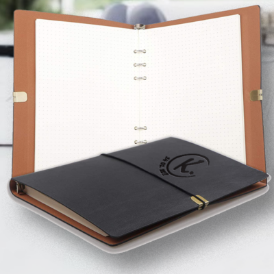 Αρχικό σε Ντοσιέ με Κρίκους, Notebook Δερμάτινο