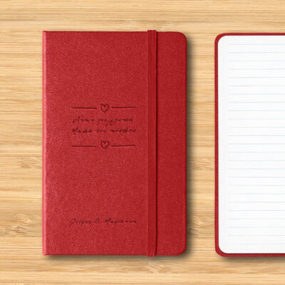 Notebook Δερμάτινο, με Ονόματα, Μήνυμα