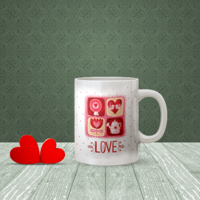 Προσωποποιημένη Κούπα Love, Τετράγωνο