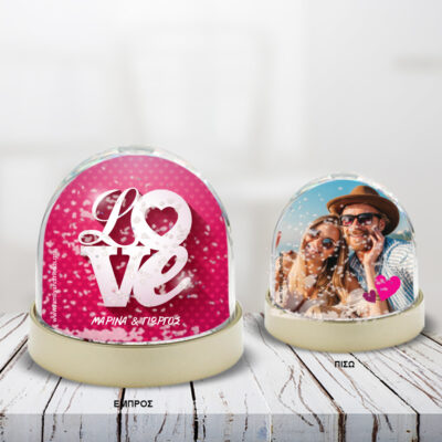 Love σε Χιονόμπαλα με Φωτογραφία, Ονόματα