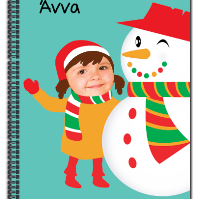 Χριστουγεννιάτικο Δώρο Τετράδιο Σπιράλ με Φωτογραφία