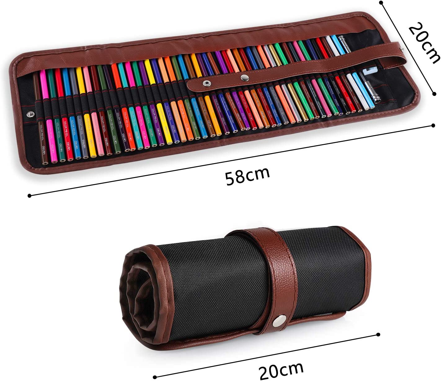 Σετ 48 ξυλομπογιές σε Κασετίνα με Δερμάτινο κλείσιμο με Όνομα - Image 2