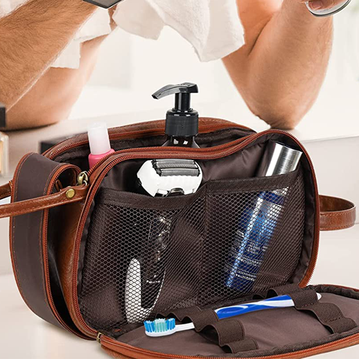 Τσαντάκι καλλυντικών δερμάτινο ταξιδιού για Άνδρες, με μήνυμα - Image 3