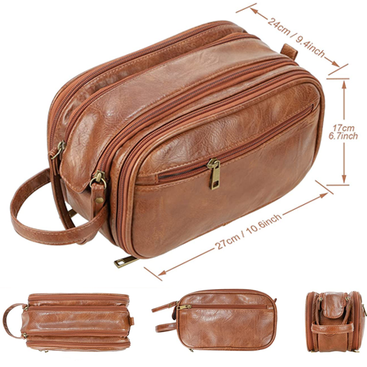 Τσαντάκι καλλυντικών δερμάτινο ταξιδιού για Άνδρες, με μήνυμα - Image 2