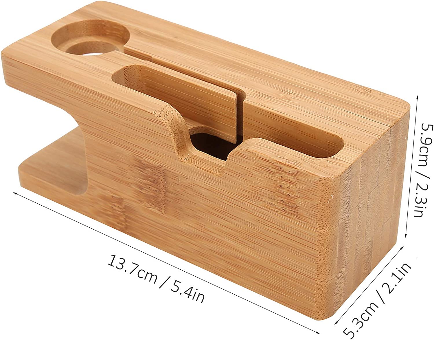 Ξύλινη βάση για φόρτιση τηλεφώνου, ρολογιού με χάραξη Μήνυμα - Image 3