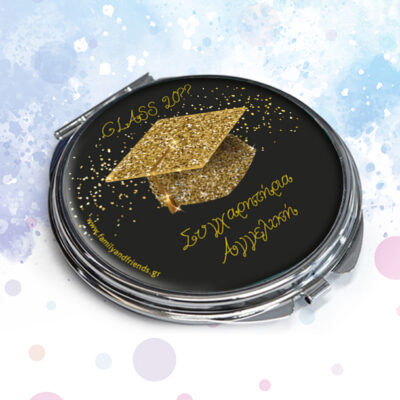 Για Αποφοίτηση Καθρεφτάκι Τσάντας με όνομα, συγχαρητήρια