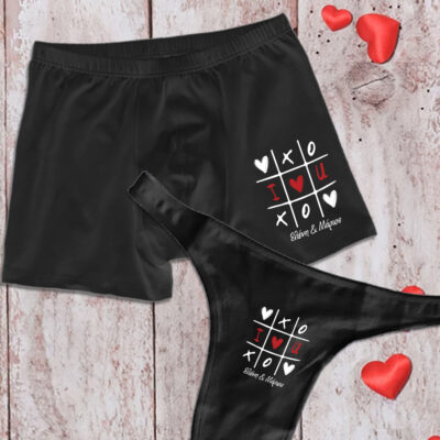 Εσώρουχα με τρίλιζα καρδιές & Ονόματα για Valentines Day