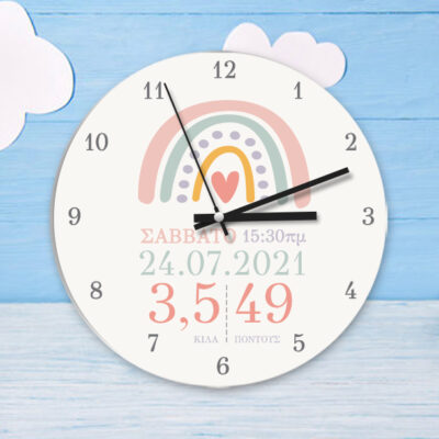 Ρολόι με στοιχεία γέννησης, Δώρο για Νεογέννητα