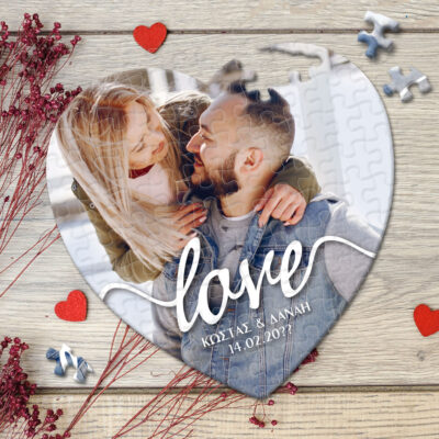 Παζλ, Puzzle καρδιά, love με Φωτογραφία, Ονόματα