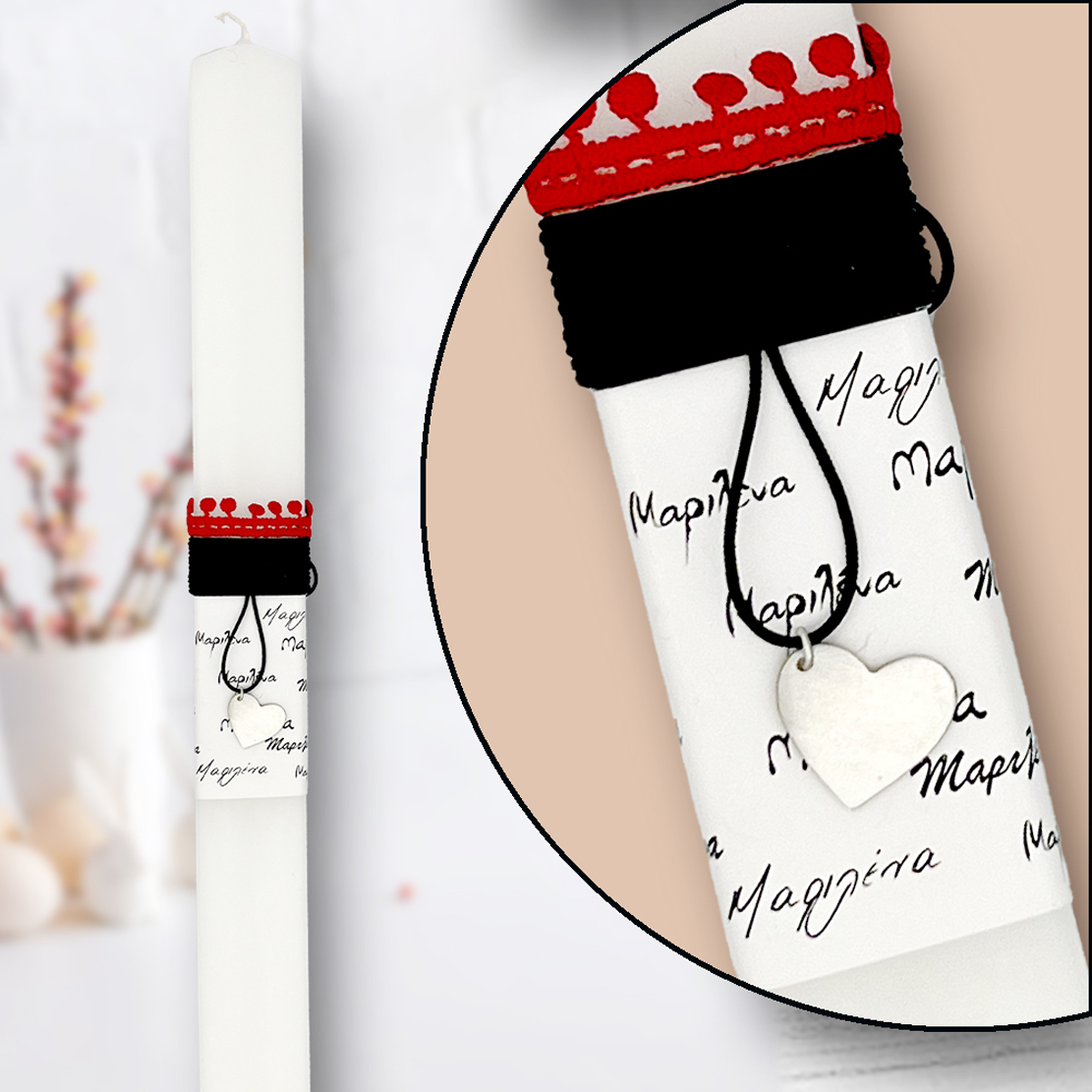 Χειροποίητη Λαμπάδα Μελισσοκέρι με tag για τσάντα, Μπρελόκ για κορίτσι - Image 2