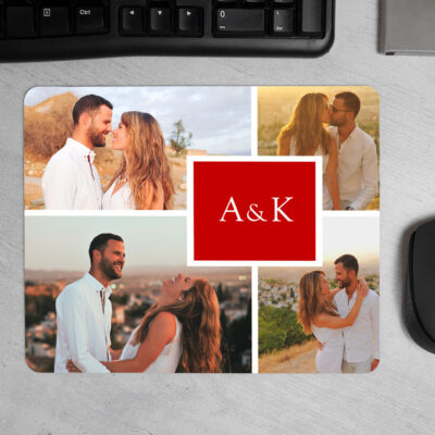 Mousepad με 4 Φωτογραφίες, Αρχικά, Μήνυμα για ζευγάρια