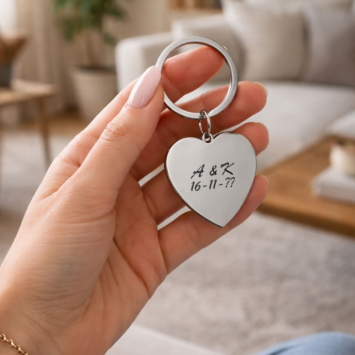 Mπρελόκ καρδιά δύο όψεων, μαζί για πάντα, με Φωτογραφία - Image 3