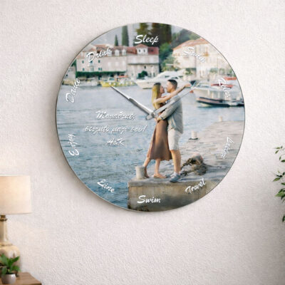 Ρολόι Τοίχου με Φωτογραφία, μήνυμα σε κάθε ώρα